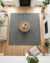 Solid Shag Seaside Collection Area Rug - Azure Cove (Gray) Square Gray  lifestyle 51