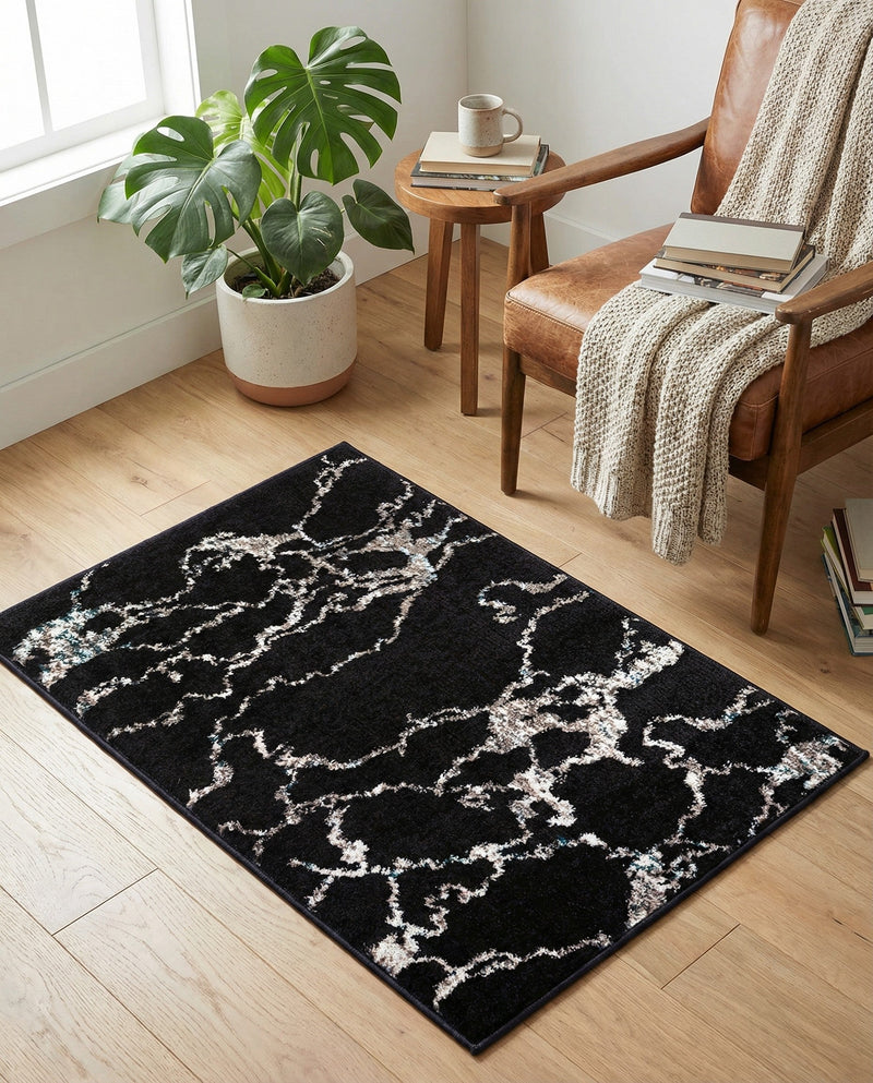 Brighton Terrace Collection Area Rug -  Aldrington Rectangle Navy Blue  lifestyle 30