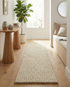 Woolen Sphere Collection Area Rug - Orbsburg (Ivory) Runner Ivory  lifestyle 40