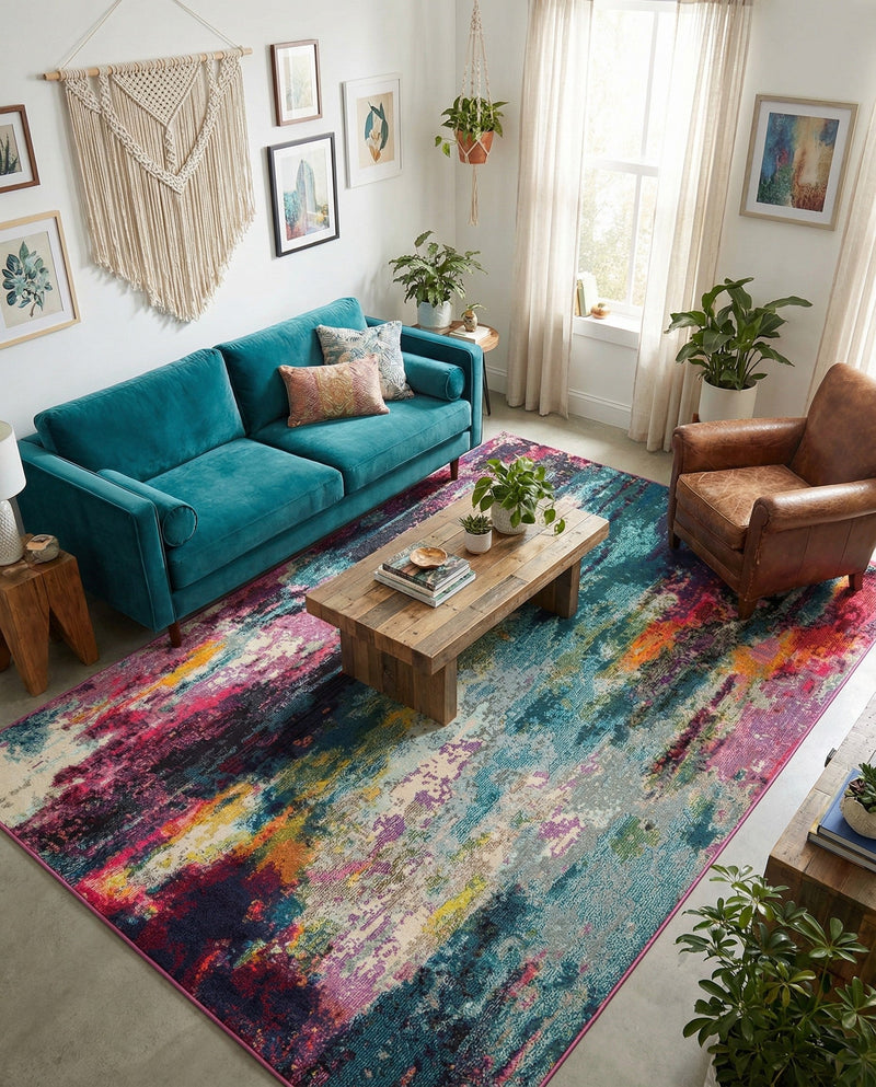 Chromatic Oasis Collection Area Rug -  Oasis Rectangle Multi  lifestyle 19