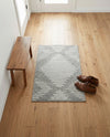 Seychelles Stripes Collection Area Rug - Mahe (Gray and Ivory) Rectangle Gray and Ivory  lifestyle 19