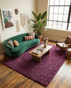 Plush Oasis Collection Area Rug - Serenity (Eggplant Purple) Rectangle Eggplant Purple  lifestyle 22