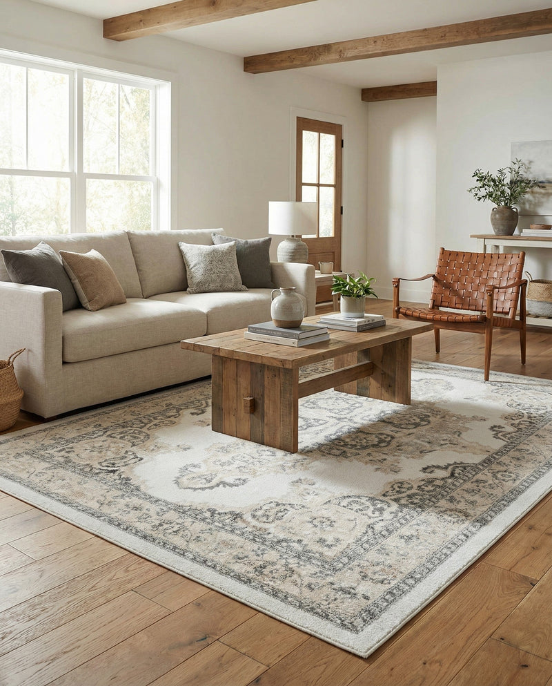 Beverly Grove Collection Area Rug -  Fairfax (Ivory) Rectangle Ivory  lifestyle 30