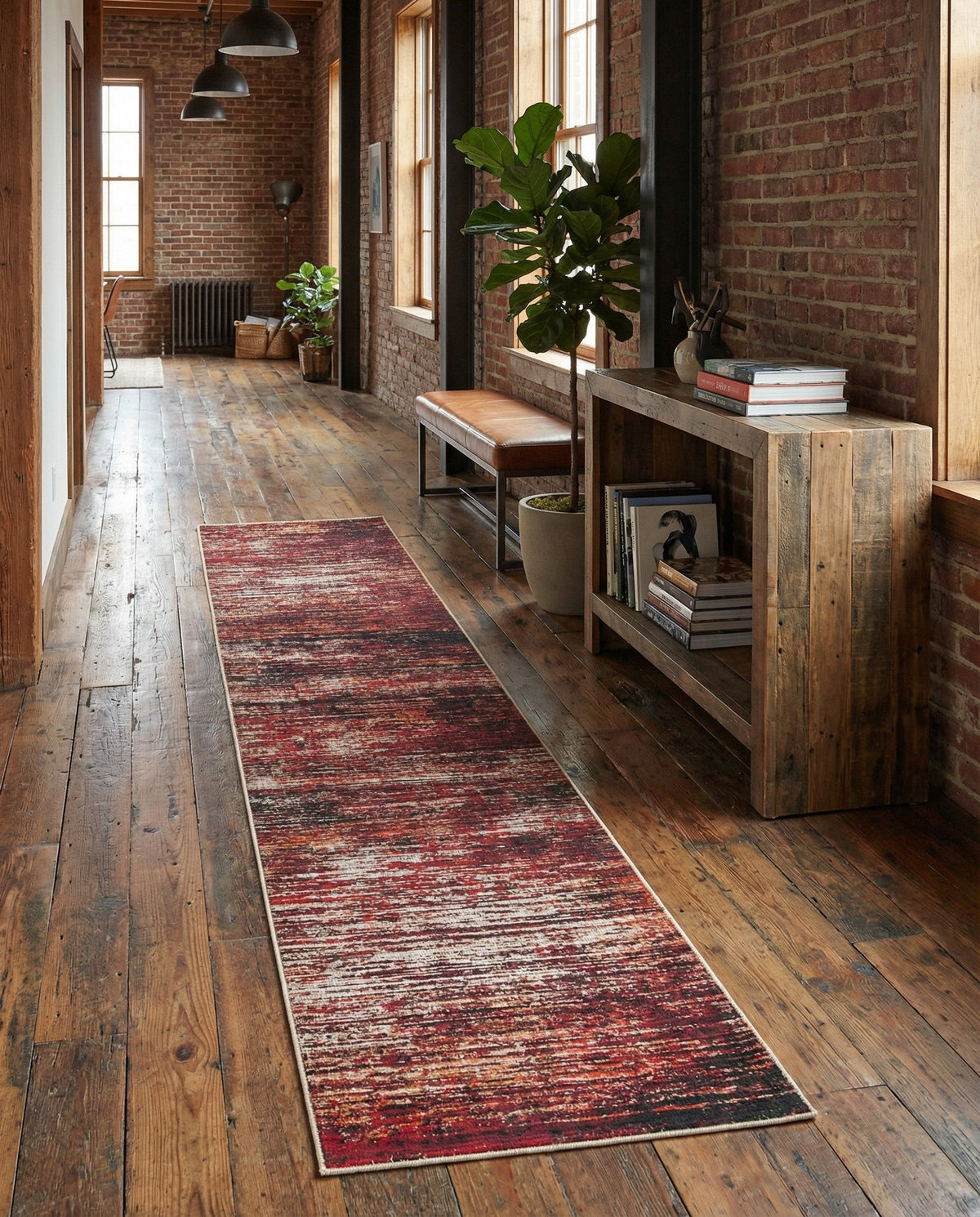 Sahara Essence Collection Area Rug - Oasis (Rust Red) Runner Rust Red  lifestyle 76