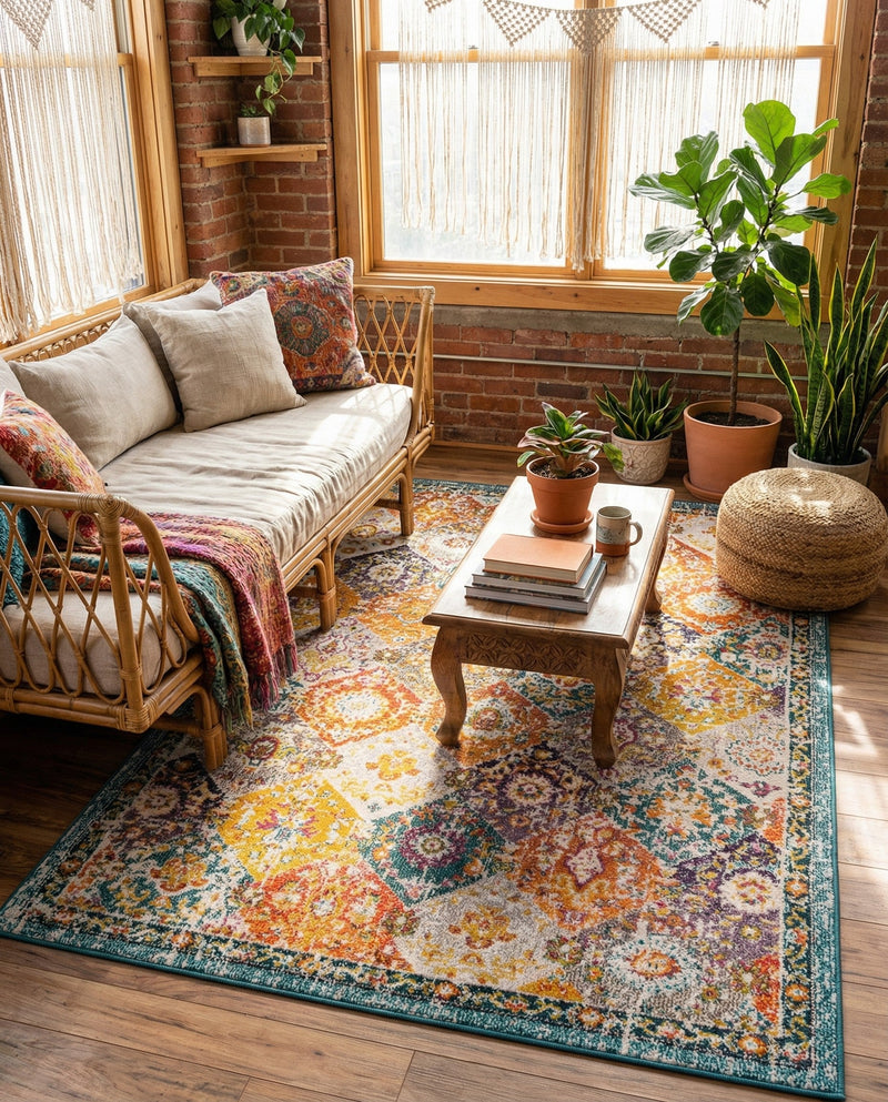 Brighton Terrace Collection Area Rug -  Rottingdean (Multi) Rectangle Multi  lifestyle 29