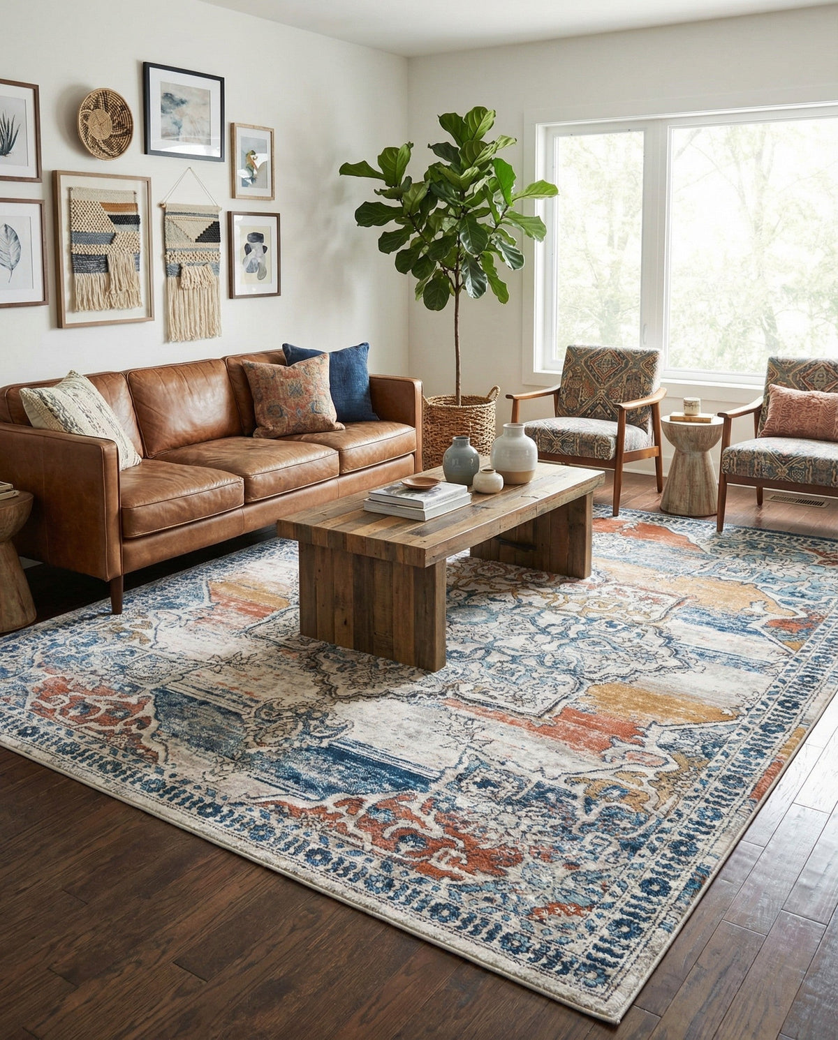 Mykonos Manor Collection Area Rug -  Tinos (Multi) Rectangle Multi  lifestyle 15