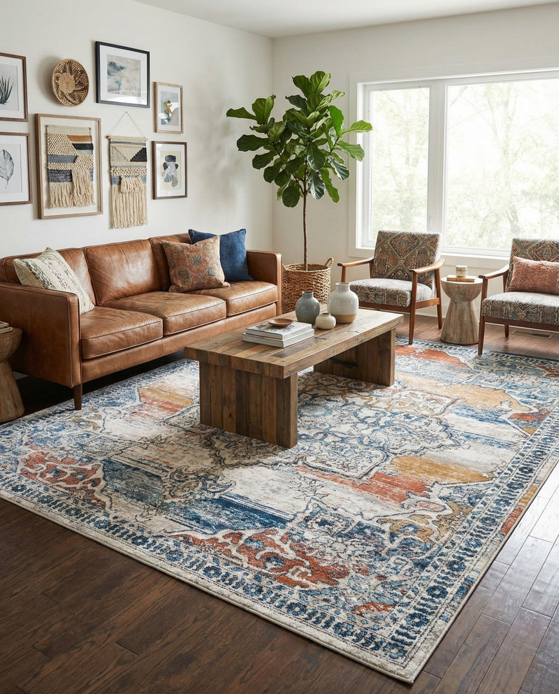 Mykonos Manor Collection Area Rug -  Tinos (Multi) Rectangle Multi  lifestyle 15