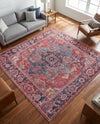 Zahara Oasis Collection Area Rug -  Essaouira Square Rust Red  lifestyle 55