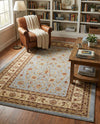 Jaipur Elegance Collection Area Rug -  Nahargarh (Light Blue) Rectangle Light Blue  lifestyle 13