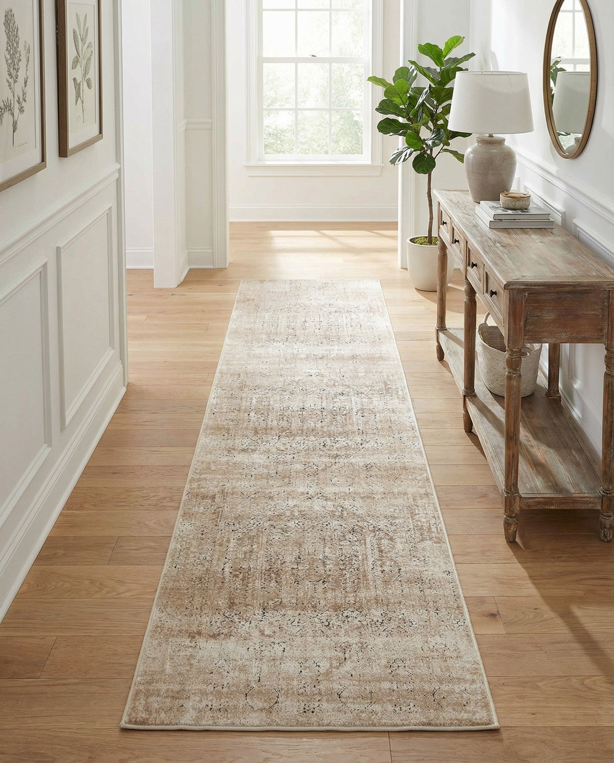 Coastal Manor Collection Area Rug -  Wavecrest Runner Beige  lifestyle 151