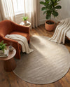 Soho Elegance Collection Area Rug - Chelsea (Gray) Round Gray  lifestyle 44
