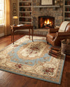 Versailles Elegance Collection Area Rug -  Louveciennes (Light Blue) Rectangle Light Blue  lifestyle 29