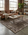 Riviera Elegance Collection Area Rug - Antibes (Brown) Rectangle Brown  lifestyle 22