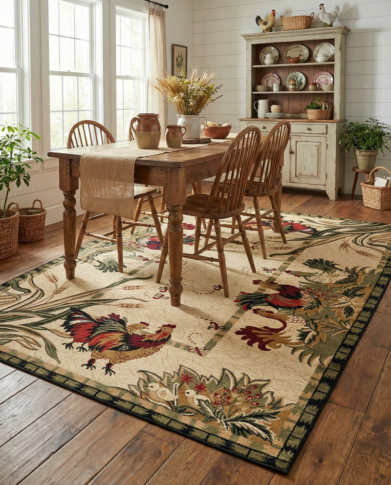 Rural Charm Collection Area Rug - Meadowbrook Rectangle Cream  lifestyle 17