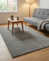 Solid Shag Seaside Collection Area Rug - Azure Cove (Gray) Rectangle Gray  lifestyle 23