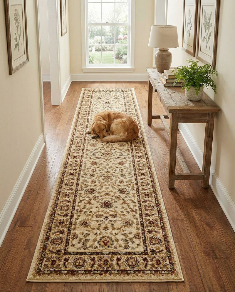 Jaipur Elegance Collection Area Rug -  Nahargarh (Cream) Runner Cream  lifestyle 45