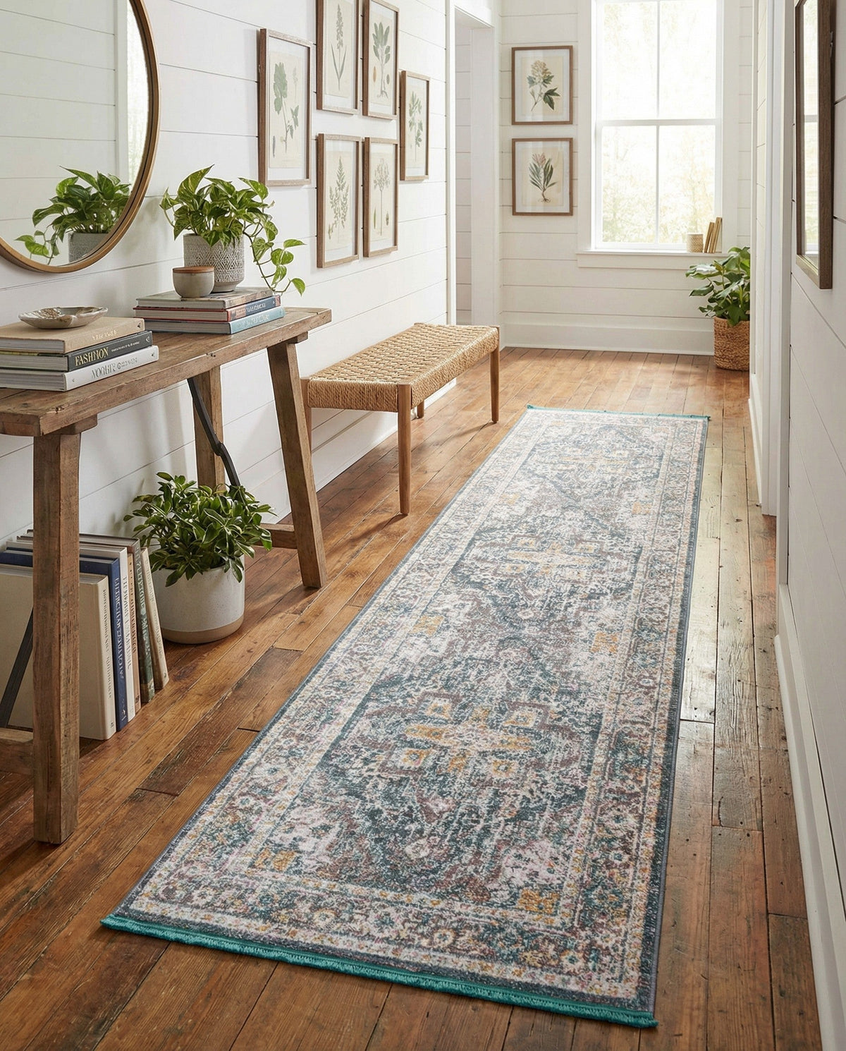 Caribbean Breeze Collection Area Rug -  Andros Runner Gray  lifestyle 166