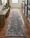Riviera Elegance Collection Area Rug - Antibes (Dark Gray) Runner Dark Gray  lifestyle 58