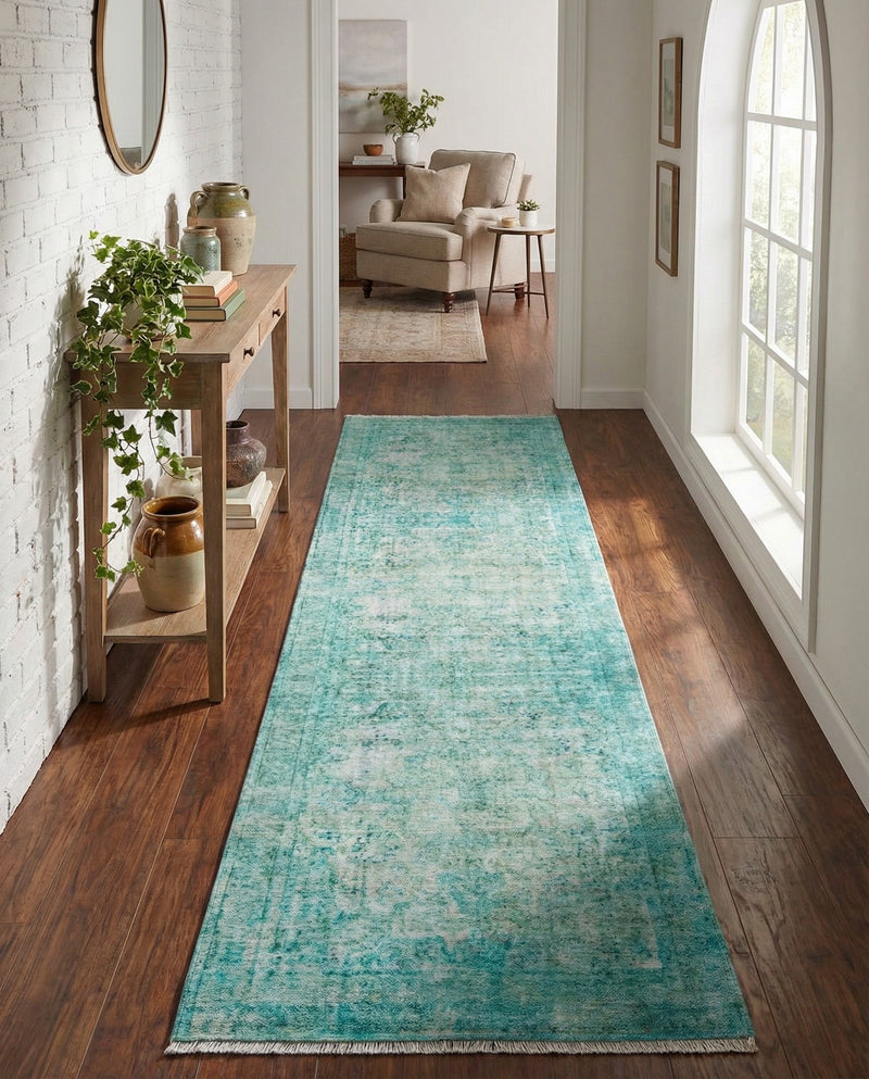 Bazaar Chic Collection Area Rug -  Taza Runner Turquoise  lifestyle 41