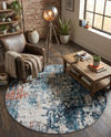 Dresden Elegance Collection Area Rug -  Seiffen Round Multi  lifestyle 50