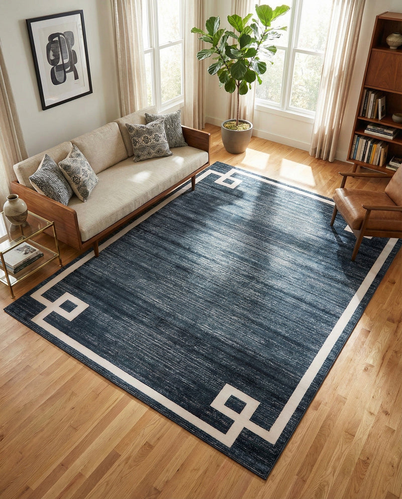 Metro Heights Collection Area Rug -  Bronx Rectangle Navy Blue  lifestyle 15
