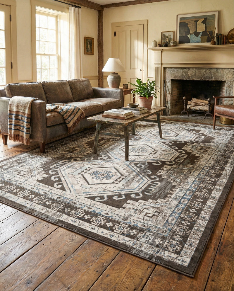 Savannah Elegance Collection Area Rug -  Tybee (Gray) Rectangle Gray  lifestyle 21