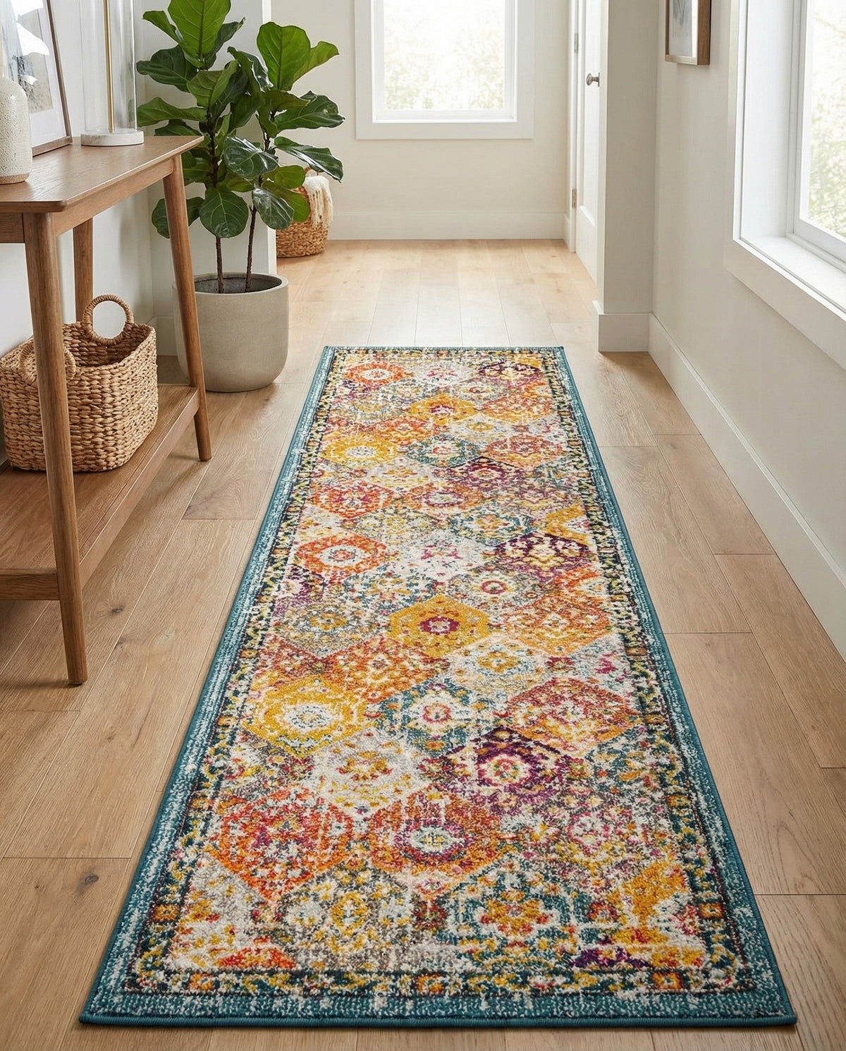 Brighton Terrace Collection Area Rug -  Rottingdean (Multi) Runner Multi  lifestyle 117