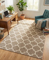 Lattice Gardens Collection Area Rug -  Bloomfield (Light Brown) Rectangle Light Brown  lifestyle 7