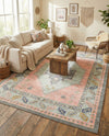 Savannah Series Collection Area Rug -  Augusta (Pink) Rectangle Pink  lifestyle 33