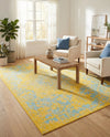 Urban Oasis Rugs Collection Area Rug -  Penthouse (Yellow and Aqua) Rectangle Yellow and Aqua  lifestyle 15