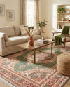 Caribbean Breeze Collection Area Rug -  Windward Rectangle Green  lifestyle 69