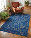 Meadow Breeze Collection Area Rug -  Sunbeam Rectangle Blue  lifestyle 19