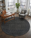 Metro Heights Collection Area Rug -  Hamilton Round Navy Blue  lifestyle 71