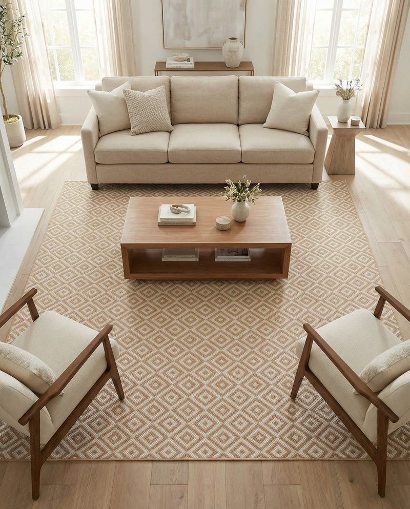 Urban Oasis Rugs Collection Area Rug -  Rooftop (Beige) Square Beige  lifestyle 42