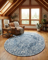 Cambridge Classics Collection Area Rug -  Magdalene (Blue) Oval Blue  lifestyle 55