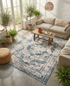 Riviera Elegance Collection Area Rug -  Menton (Blue) Rectangle Blue  lifestyle 24