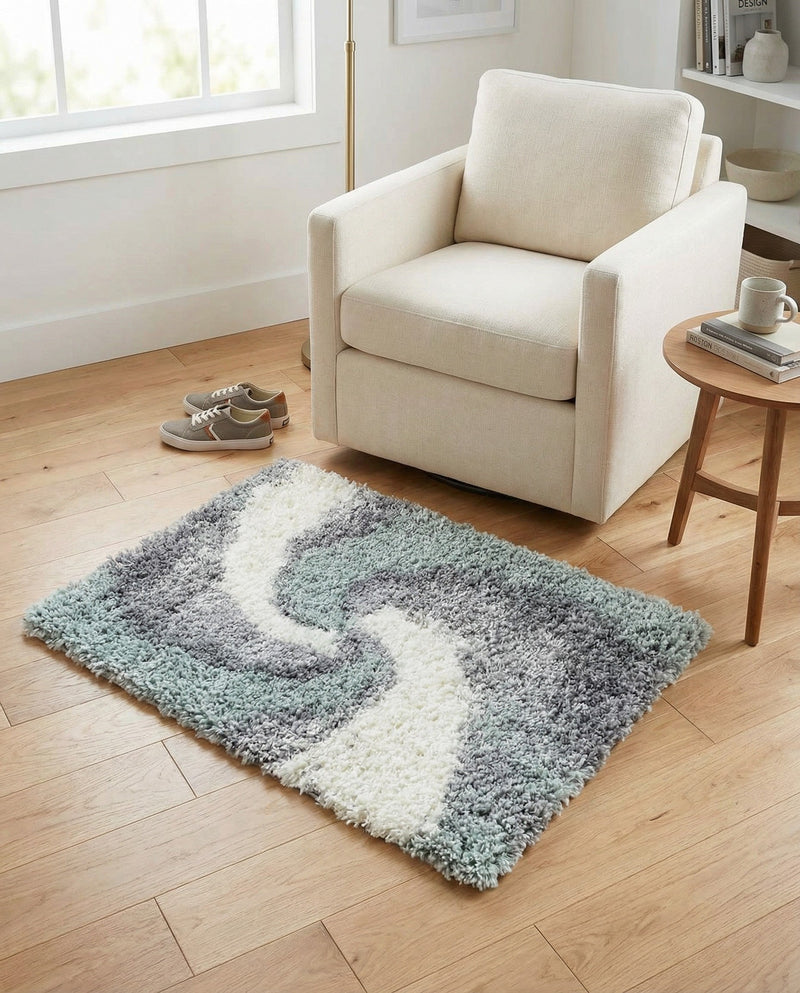 Cozy Haven Shag Collection Area Rug -  Oasis Rectangle Sage Green  lifestyle 61