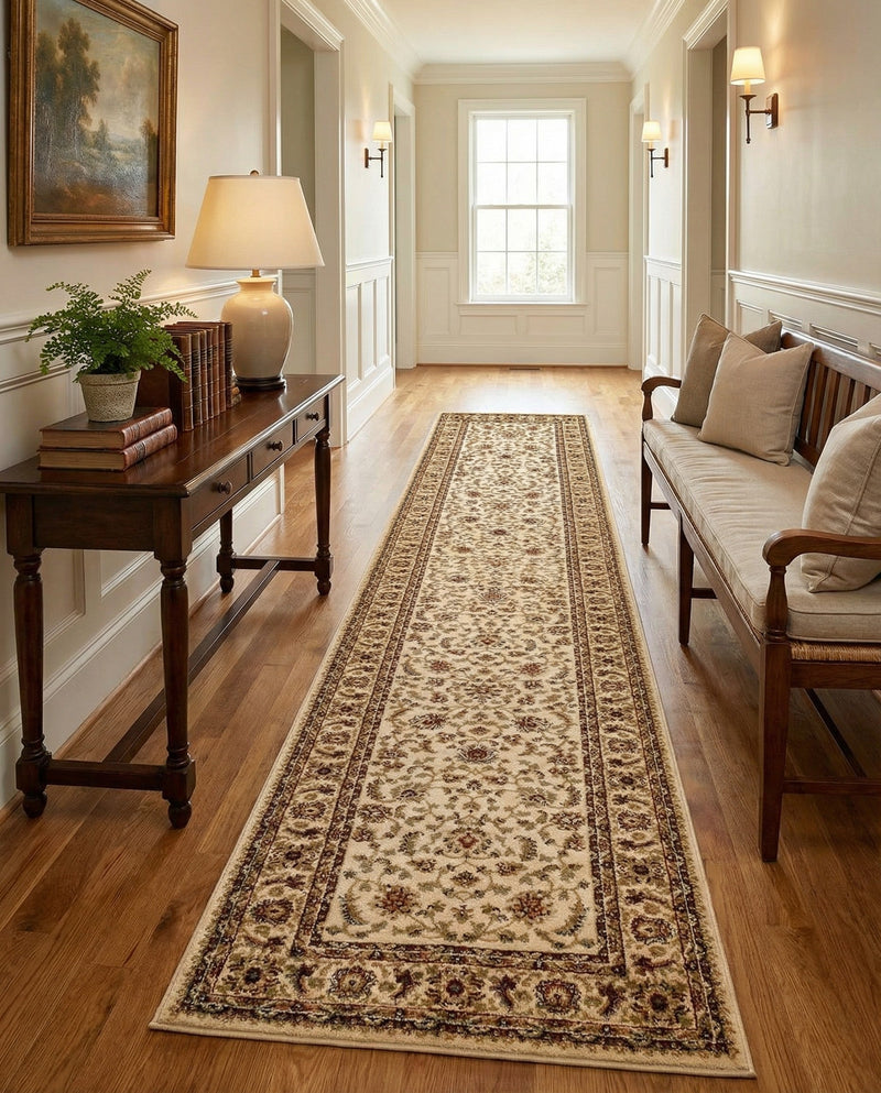 Jaipur Elegance Collection Area Rug -  Nahargarh (Cream) Runner Cream  lifestyle 49