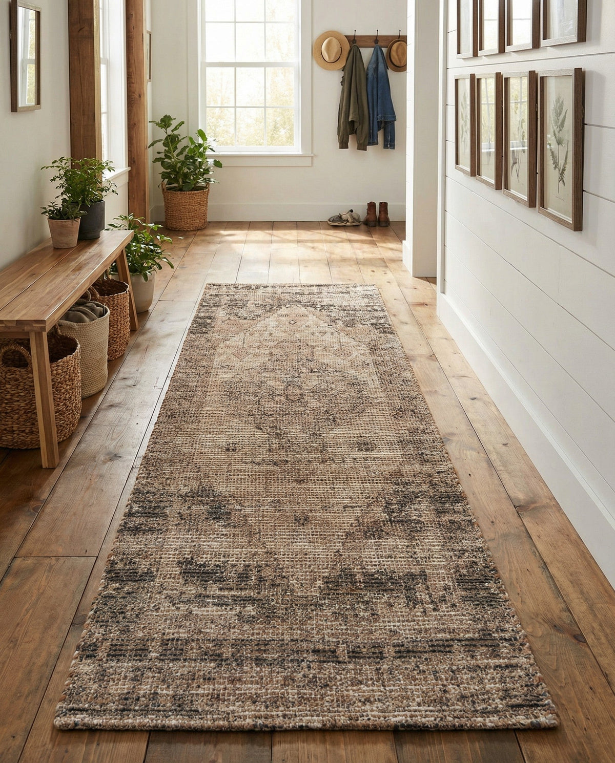 Savannah Threads Collection Area Rug - Sahara Runner Natural  lifestyle 146