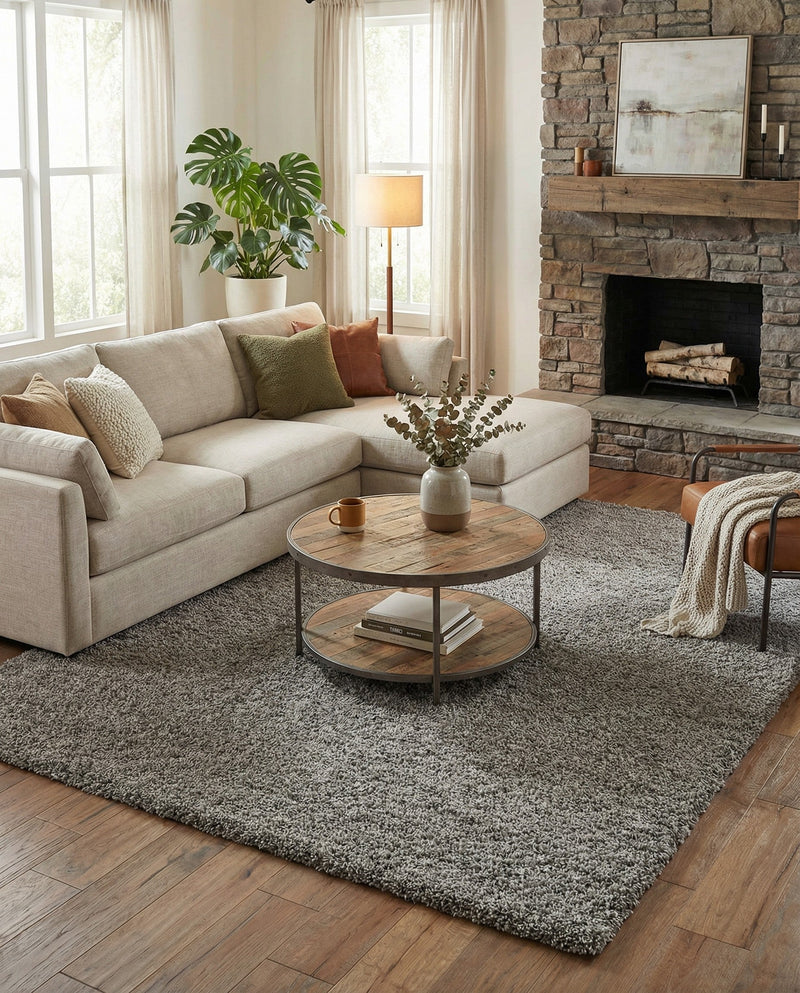 Plush Oasis Collection Area Rug - Serenity (Cloud Gray) Rectangle Cloud Gray  lifestyle 28