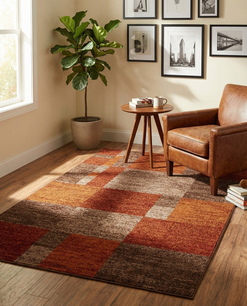 Autumn Meadow Collection Area Rug -  Sycamoreside (Multi) Rectangle Multi  lifestyle 14