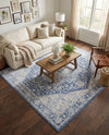 Savannah Series Collection Area Rug - Charleston (French Blue) Square French Blue  lifestyle 46