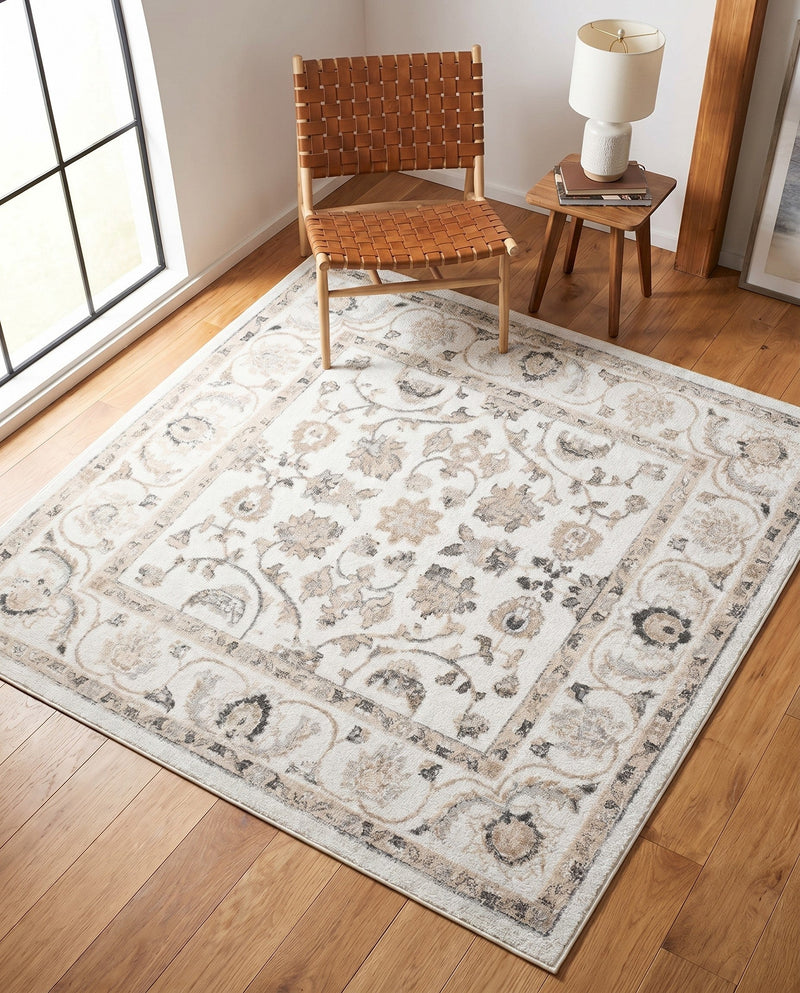 Adriana Terrace Collection Area Rug -  Positano (Ivory) Square Ivory  lifestyle 54
