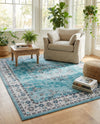 Geneva Terrace Collection Area Rug -  Yverdon Rectangle Blue  lifestyle 22