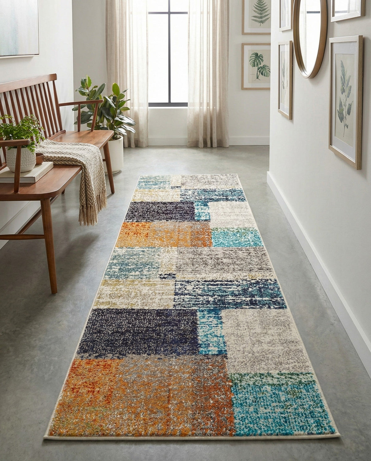 Colorburst Oasis Collection Area Rug - Palette Runner Multi  lifestyle 73