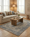 Savannah Threads Collection Area Rug - Charleston Rectangle Blue  lifestyle 14