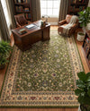 Isfahan Elegance Collection Area Rug - Naghsh-e Jahan (Green) Rectangle Green  lifestyle 33