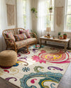 Marrakesh Elegance Collection Area Rug -  Beni Rectangle Cream  lifestyle 13