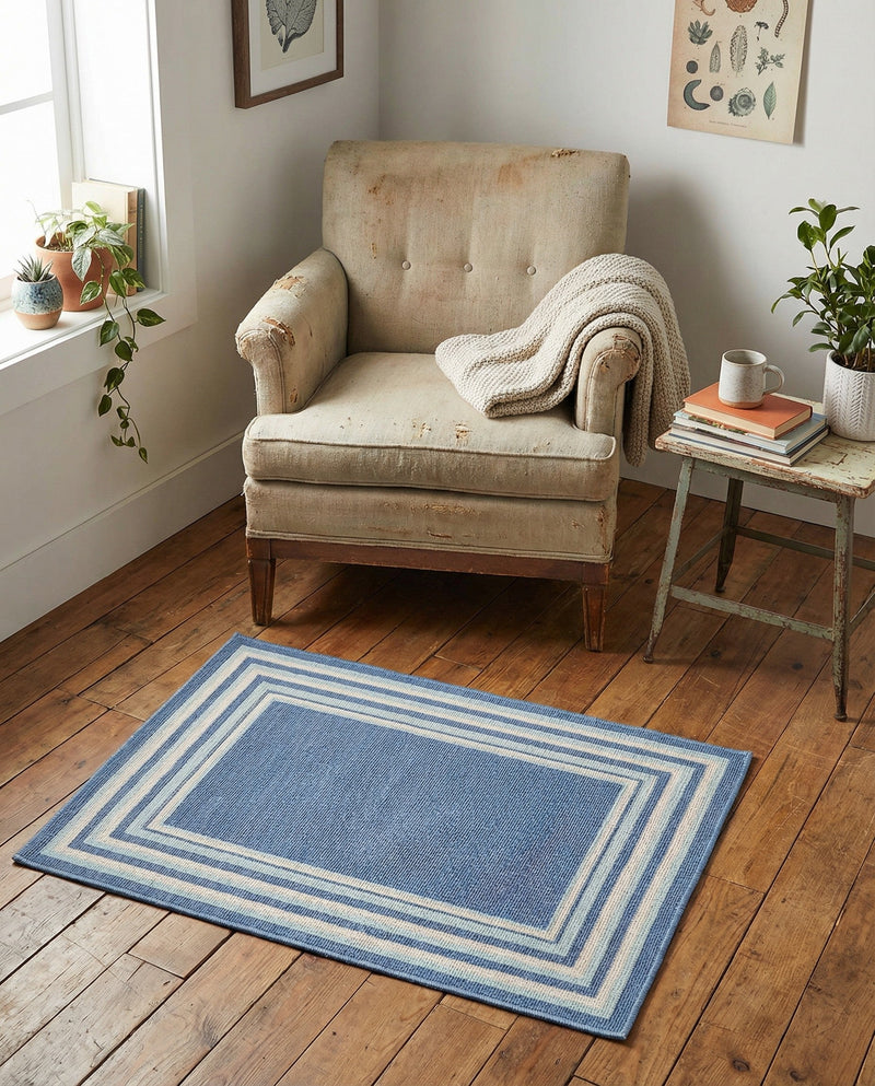 Lagoon Oasis Collection Area Rug -  Harbor Rectangle Blue  lifestyle 17