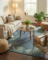 Coastal Terrace Collection Area Rug -  Anchor Rectangle Navy Blue  lifestyle 21